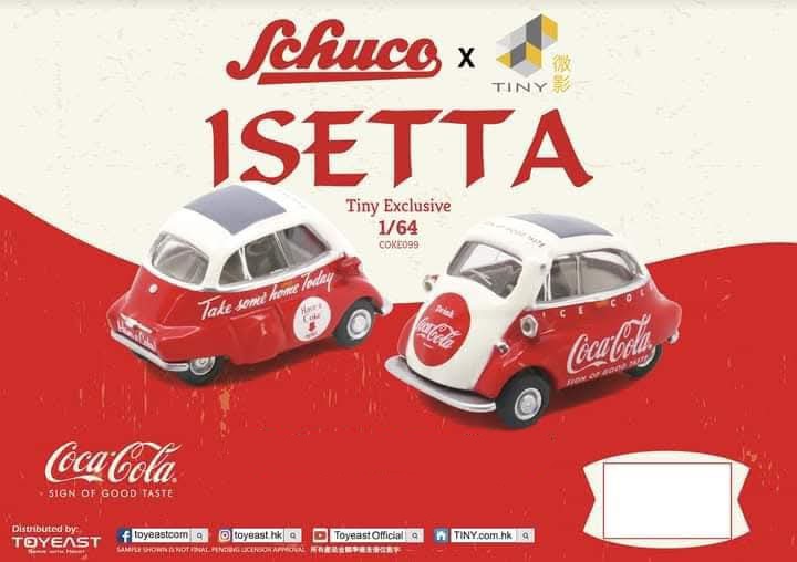 SCHUCO 1/64 Isetta Coca- Cola (Tiny Exclusive)