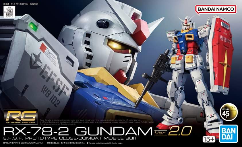 BANDAI RG 1/144 RX-78-2 Gundam Ver 2.0