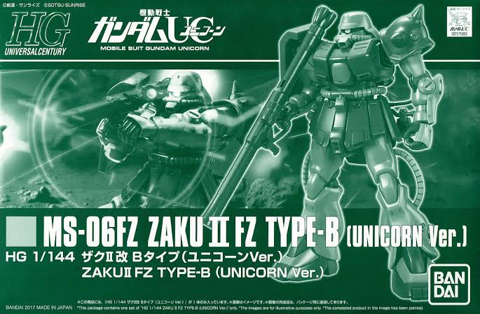 PBANDAI HG 1/144 HGUC Zaku II FZ Type-B [Unicorn Ver]