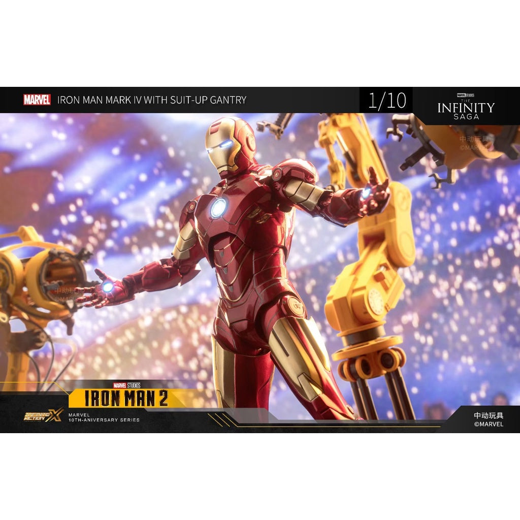 ZD TOYS 1/10 Ironman Mk4 w/ Suit Up Gantry No LED